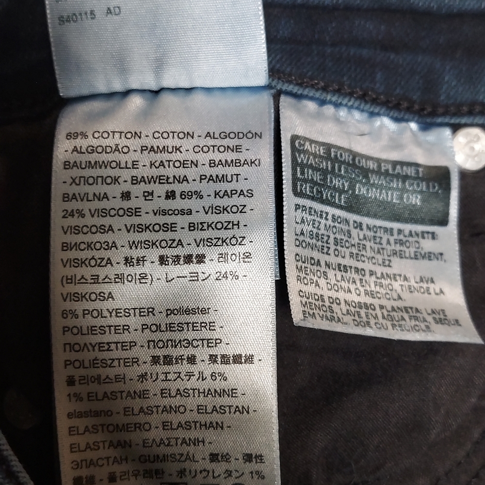 Dark Blue Levis 711 Skinny Jeans - Picture 5 of 8